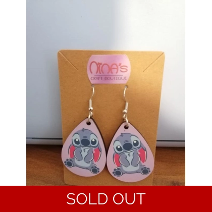 Disney Stitch Sublimated Earrings Set